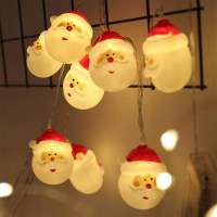 2019 Christmas trees Decoration 10 20Leds Battery usb Powered Operated Copper Wire Snowman Santa Claus Led String fairy Light