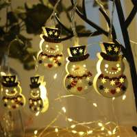 2019 Christmas trees Decoration 10 20Leds Battery usb Powered Operated Copper Wire Snowman Santa Claus Led String fairy Light